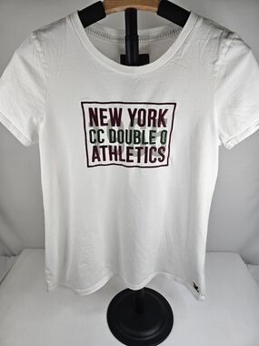 White 'New York CC Double 0 Athletics' Short Sleeve Tee